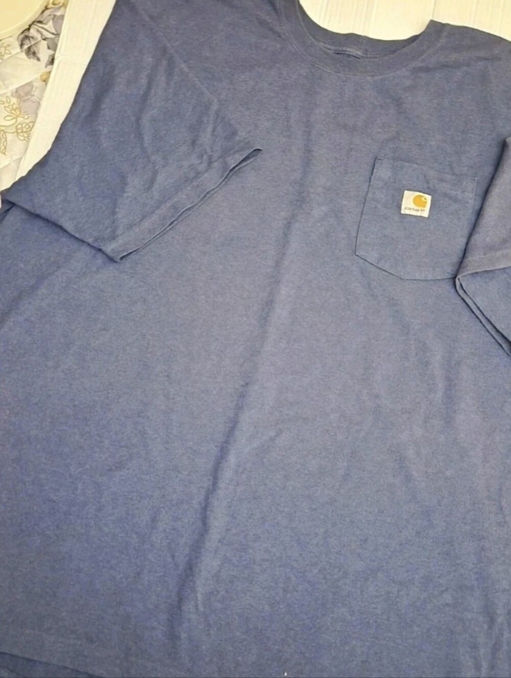 Carhartt K87 Men's Loose Fit Short Sleeve Pocket T-Shirt - Blue Heather (3XL)
